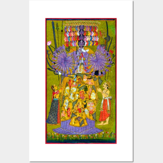 Krishna Vishwaroopa, Bhagavad Gita, Mahabharata 1740 India Wall Art by rocketshipretro